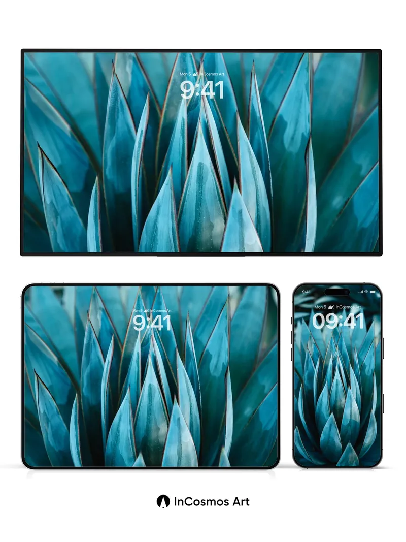 Cobalt Spine Wallpaper with Prickly Light