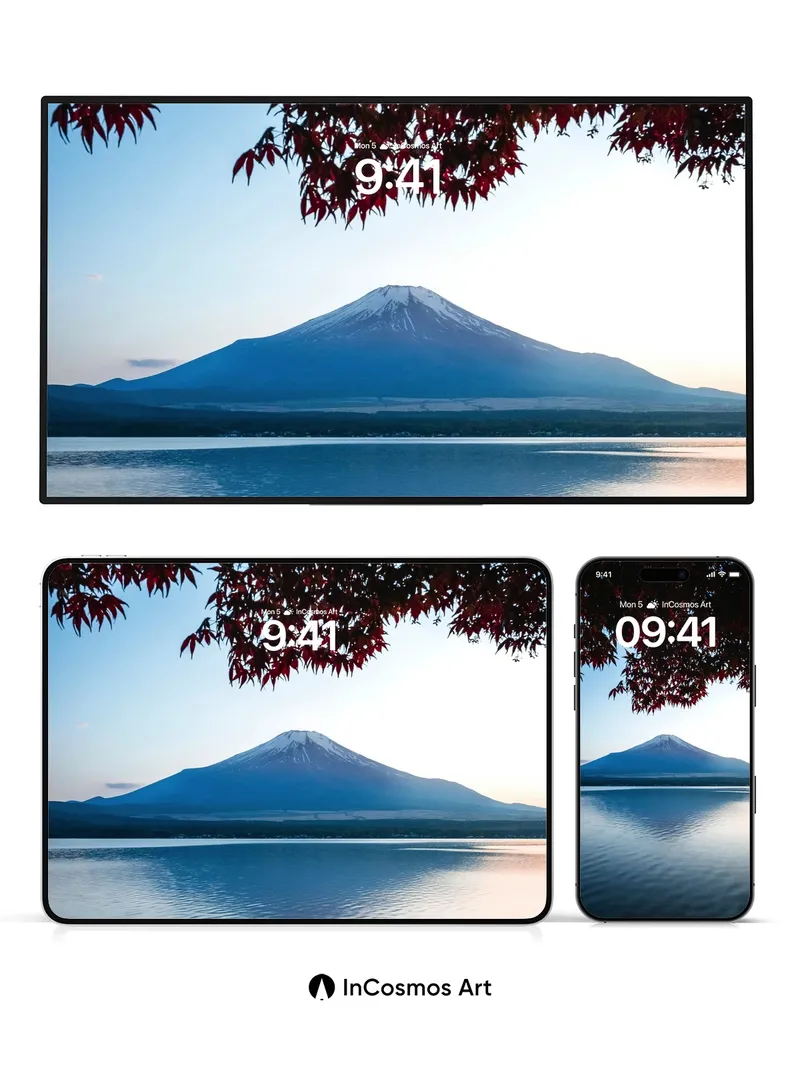 Serenity Peak Wallpaper with Autumn Veil