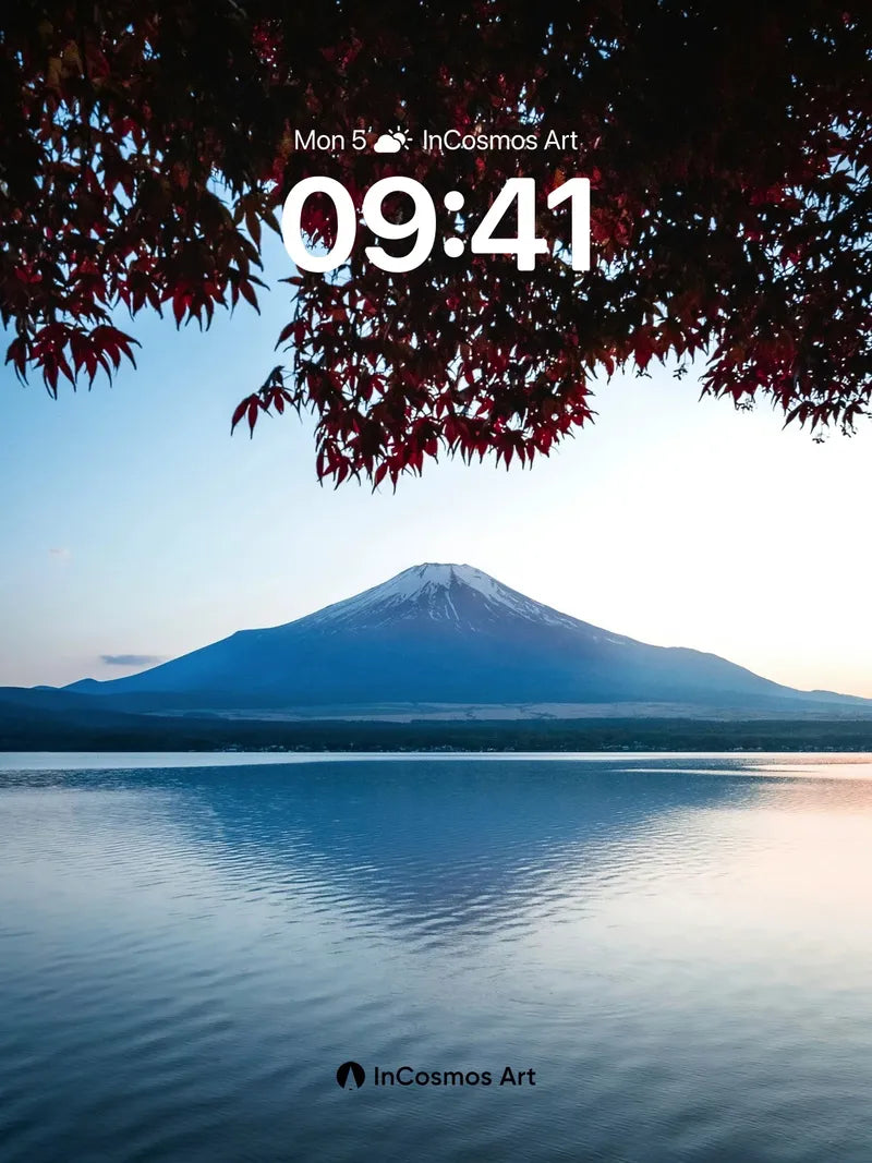 Serenity Peak Wallpaper with Autumn Veil