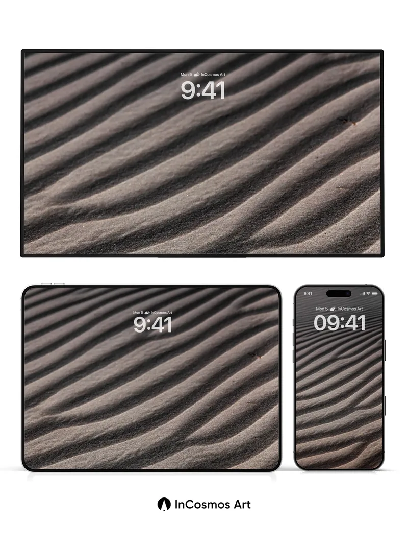 Sculpted Silence Wallpaper with Sand Ripples