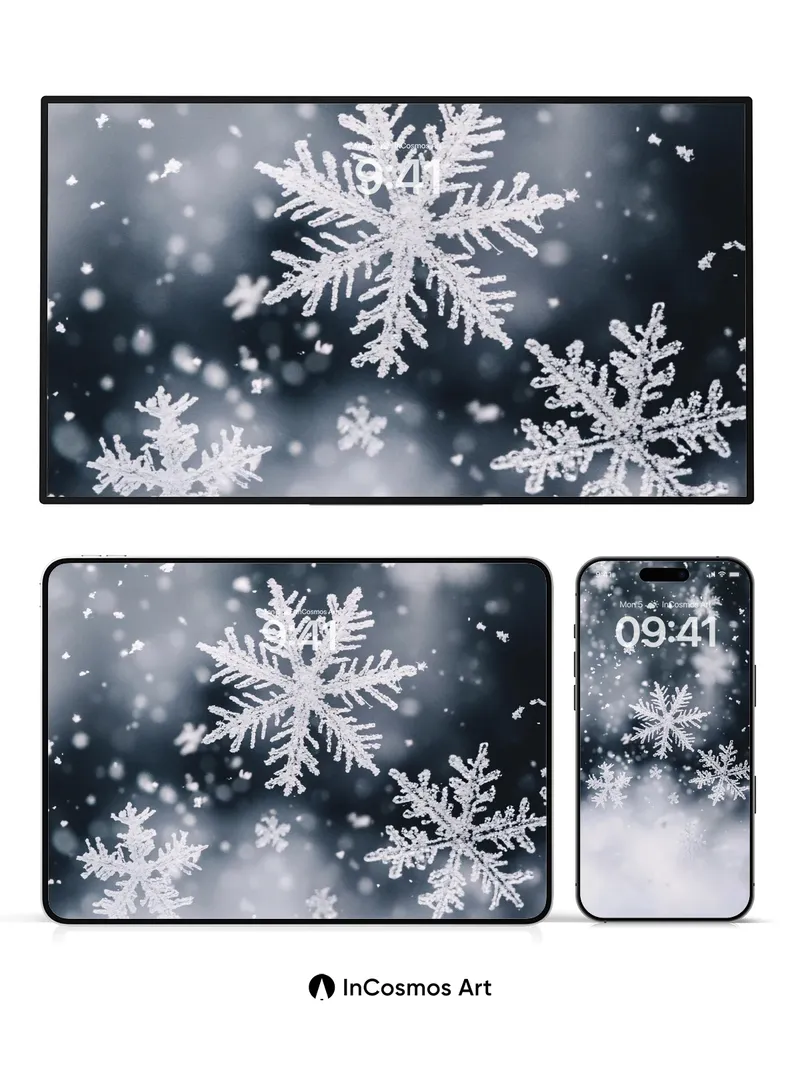 Frost Whisper Wallpaper with Crystalline Depth