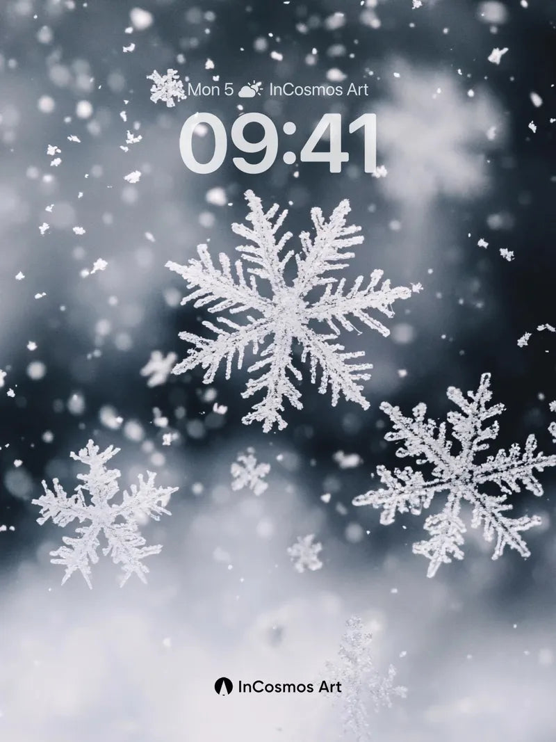 Frost Whisper Wallpaper with Crystalline Depth