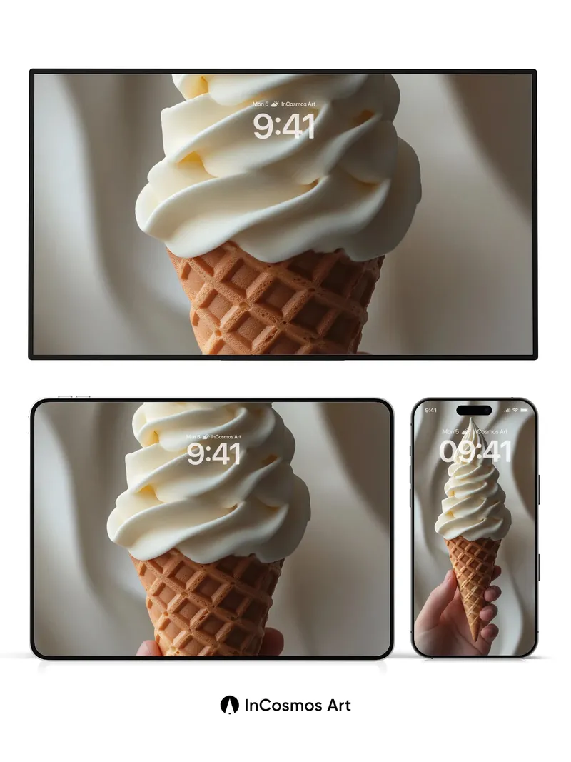 Creamy Whirl Wallpaper with Soft Light Touch