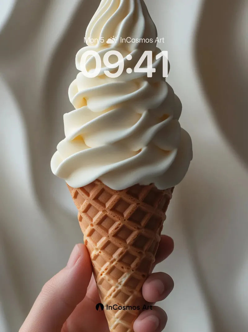 Creamy Whirl Wallpaper with Soft Light Touch