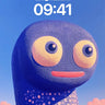 Playful Blue Creature Wallpaper with Textured Eyes wallpaper for iPhone, iPad & Mac