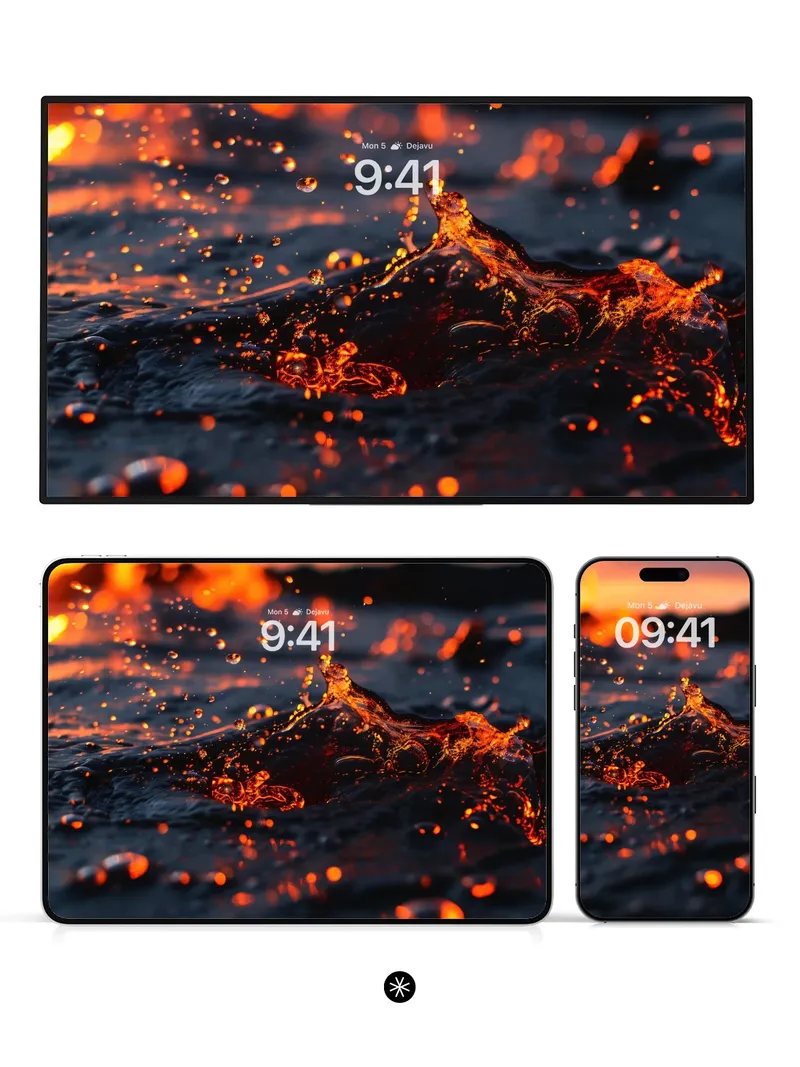 Molten Fury Lava Flow Wallpaper