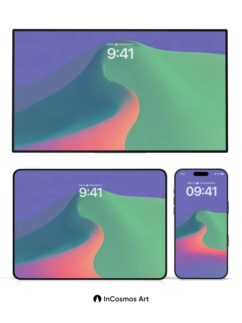 Luminous Dune Wallpaper with Gradient Flow