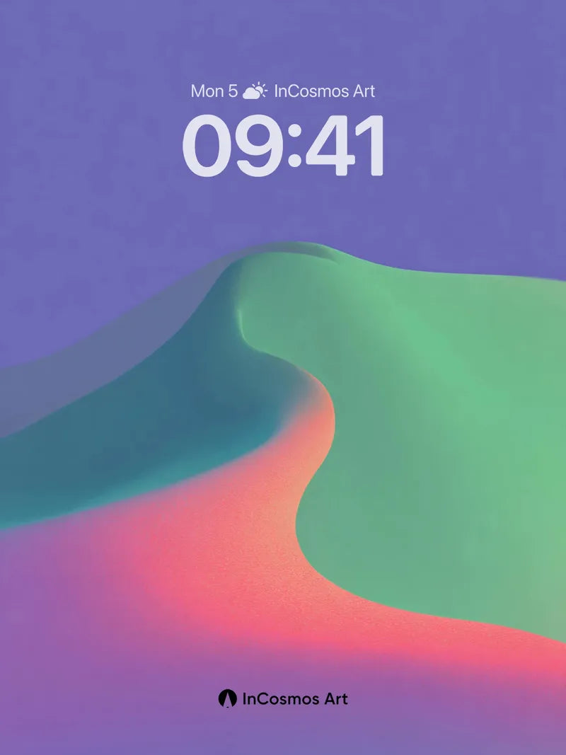 Luminous Dune Wallpaper with Gradient Flow