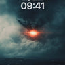 Ominous Skyfall Wallpaper with Glowing Core wallpaper for iPhone, iPad & Mac