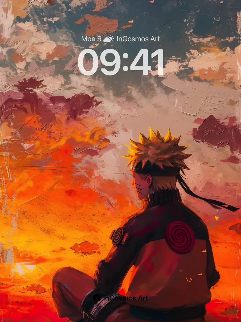 Crimson Skyline Wallpaper with Spiky Silhouette wallpaper for iPhone, iPad & Mac
