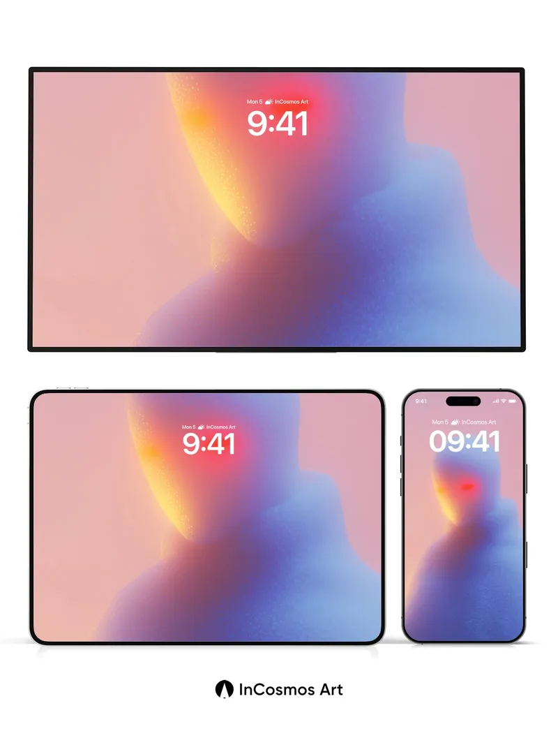 Hushed Glow Wallpaper with Ethereal Eyes