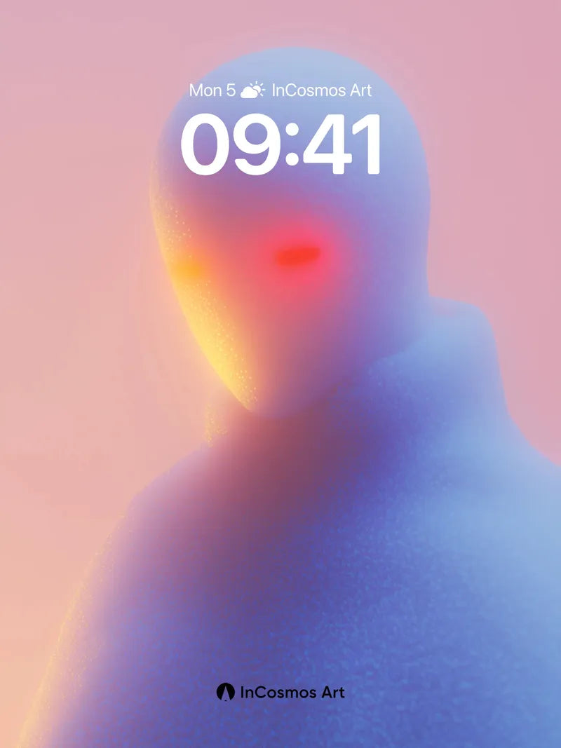 Hushed Glow Wallpaper with Ethereal Eyes