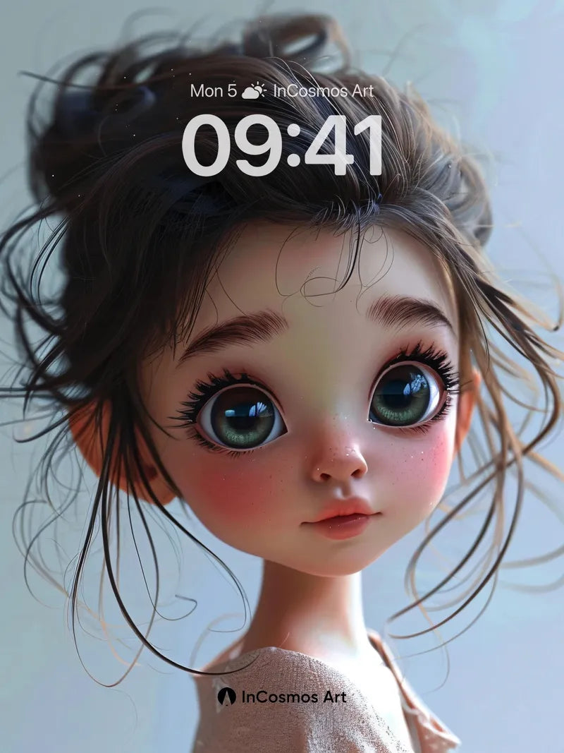 Whispering Eyes Wallpaper with Soft Light Trails wallpaper for iPhone, iPad & Mac