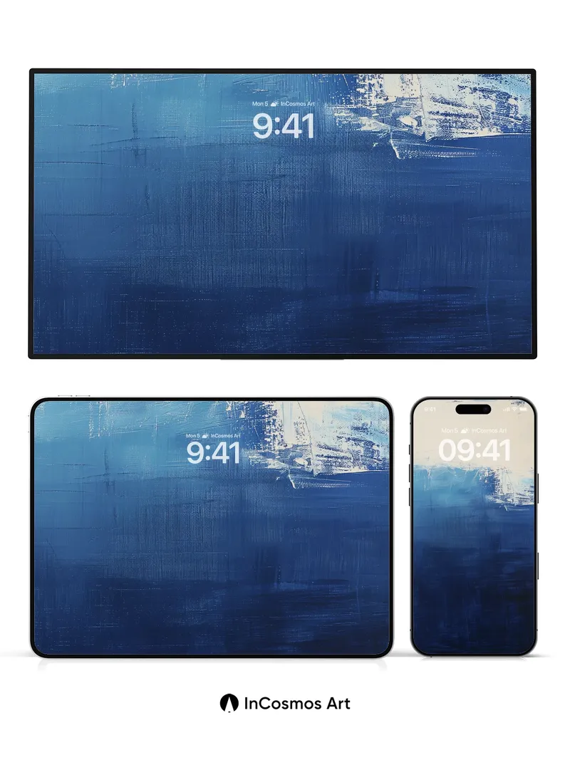 Midnight Horizon Wallpaper with Textured Depth