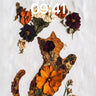 Whimsical Petal Cat Wallpaper with Dried Bloom Texture wallpaper for iPhone, iPad & Mac