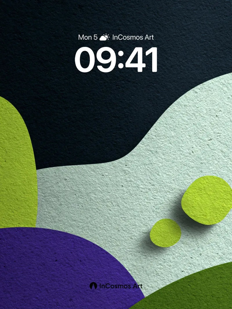 Muted Horizon Wallpaper with Textured Forms