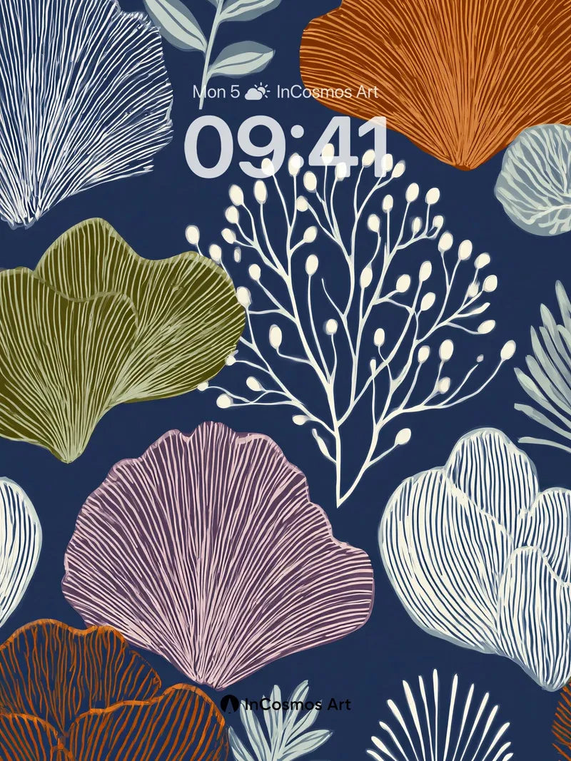 Nocturnal Garden Wallpaper with Whispering Leaves wallpaper for iPhone, iPad & Mac