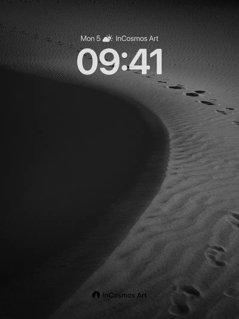 Silent Dune Wallpaper with Ghostly Traces