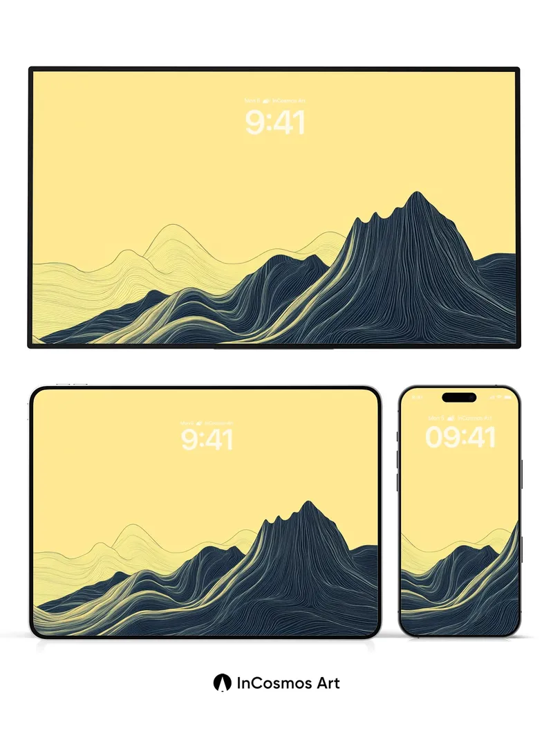 Silent Ridge Wallpaper with Threaded Peaks