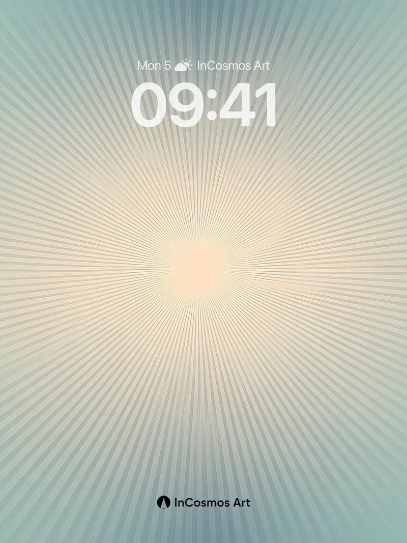 Serene Radiance Wallpaper with Sunburst Lines