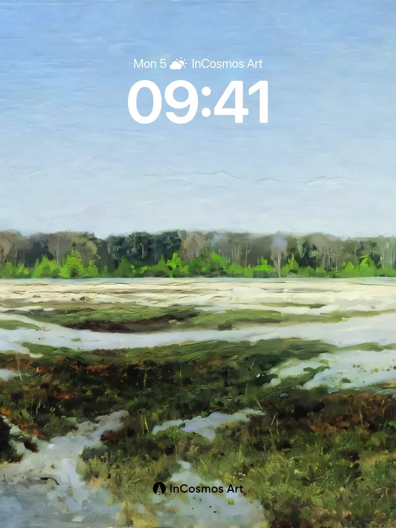 Serenity Marsh Wallpaper with Soft Light Drift