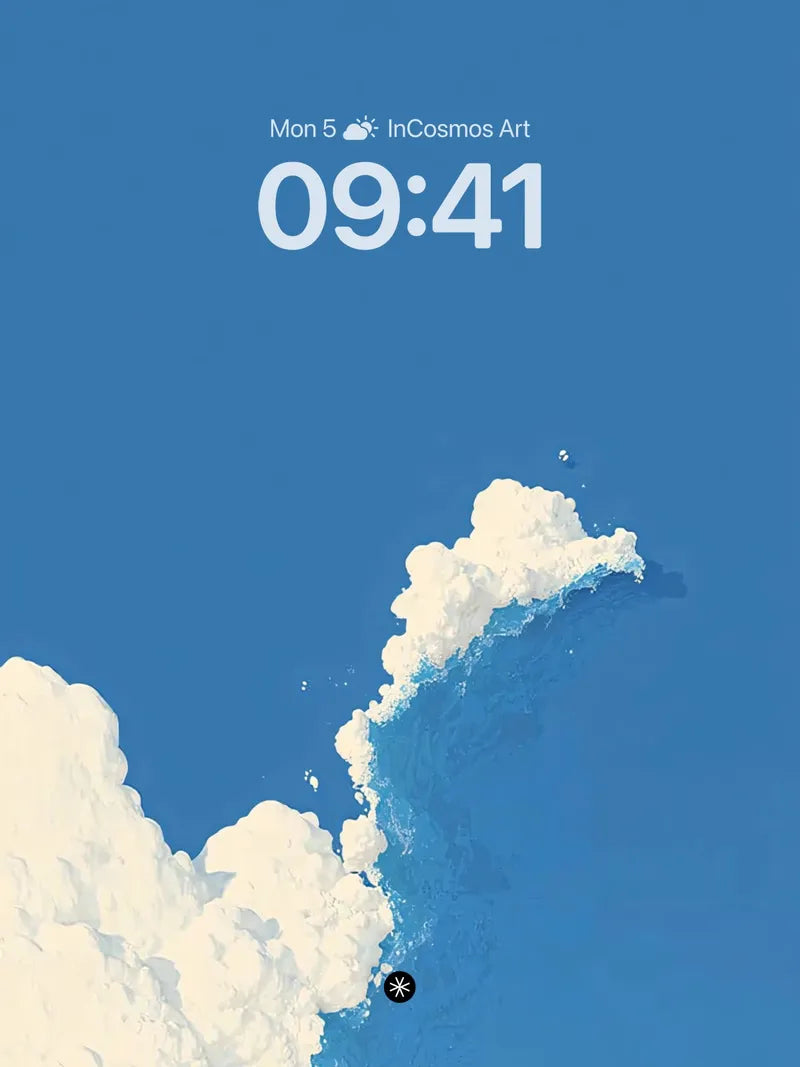 Serene Skies Minimalist Wallpaper for Summer Glow wallpaper for iPhone, iPad & Mac