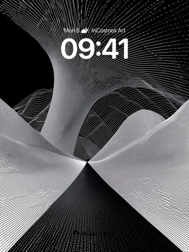 Void Pulse Wallpaper with Fractal Lines