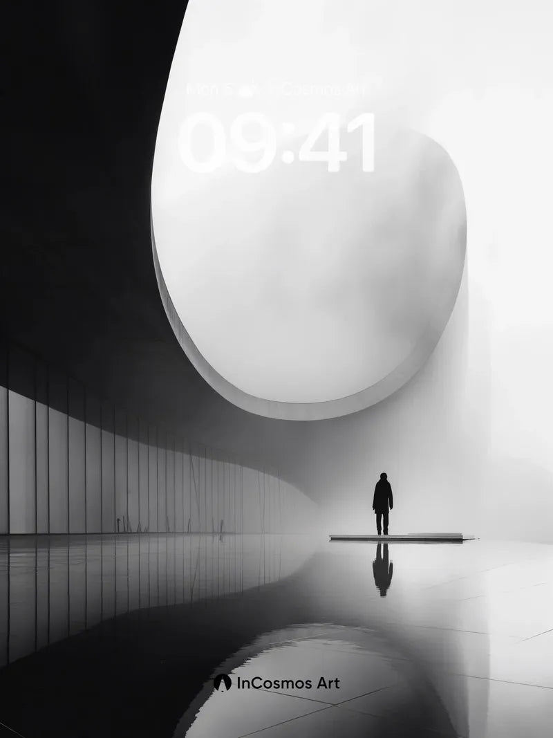 Silent Horizon Wallpaper with Floating Light