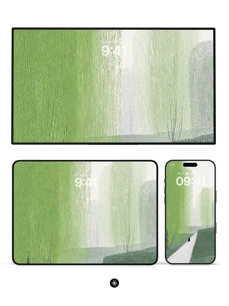 Serene Pathway Wallpaper with Whispering Trees