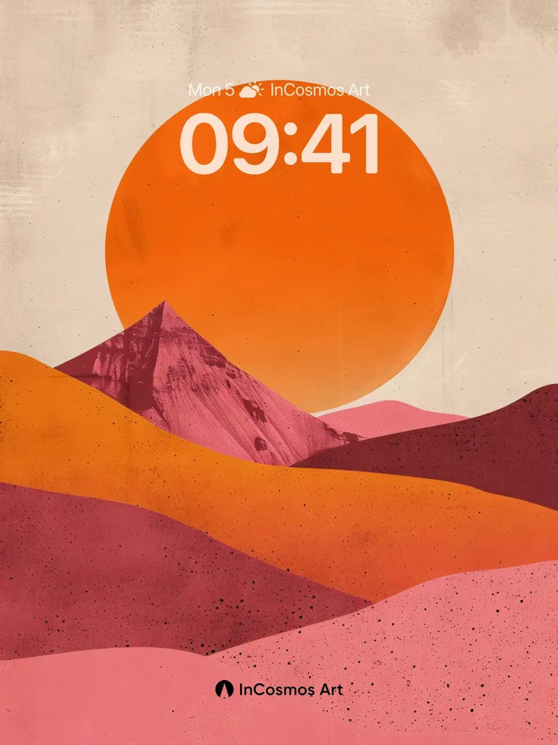 Desert Hush Wallpaper with Sun-Baked Peaks