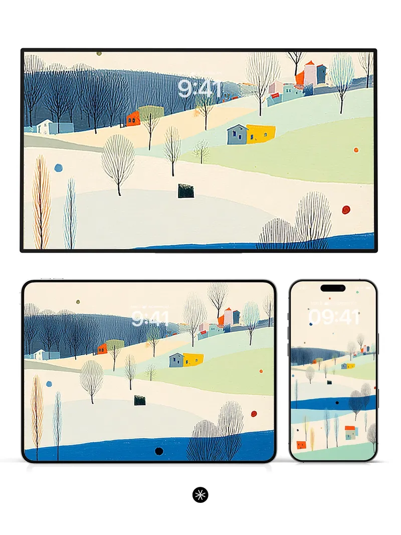Winter Landscape Wallpaper 4K for iPhone Lock Screen