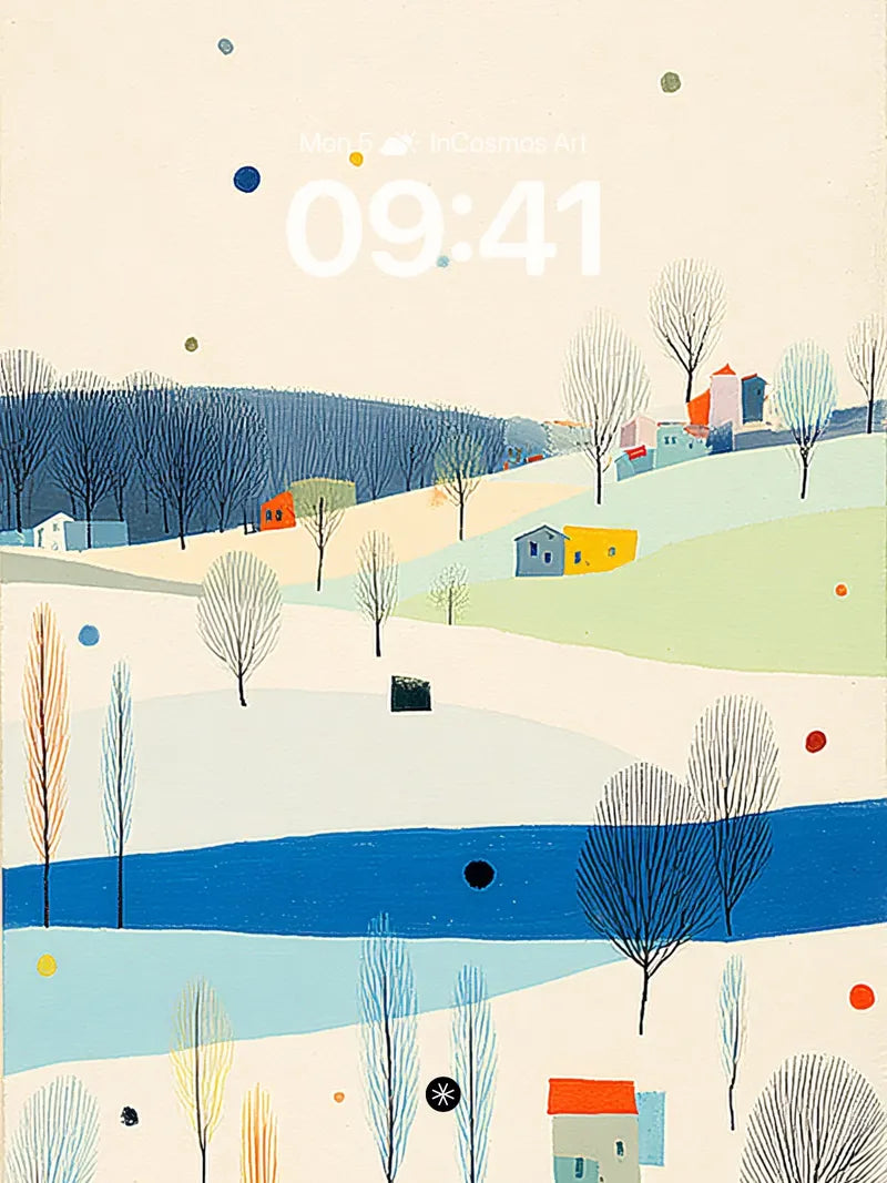 Winter Landscape Wallpaper 4K for iPhone Lock Screen wallpaper for iPhone, iPad & Mac