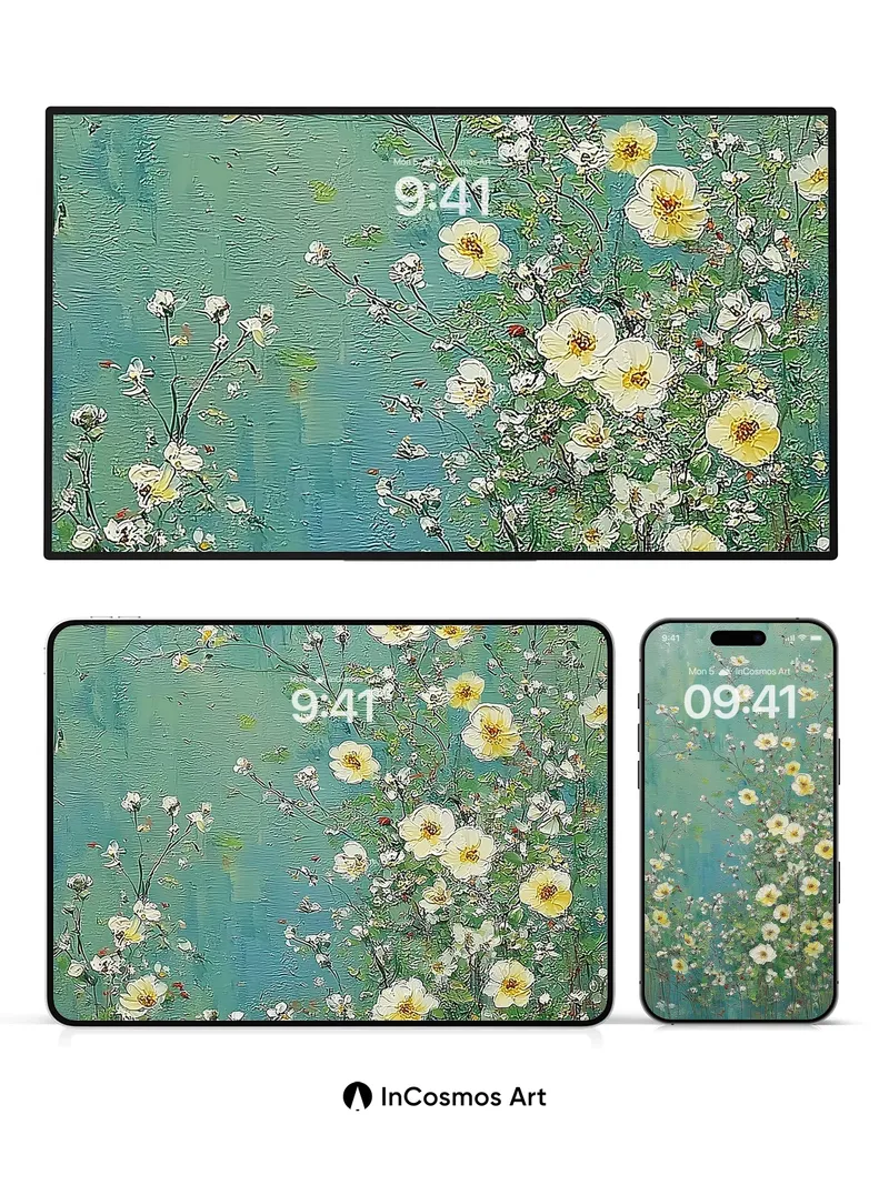 Serene Bloom Wallpaper with Whispering Petals