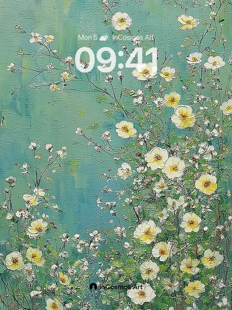 Serene Bloom Wallpaper with Whispering Petals wallpaper for iPhone, iPad & Mac