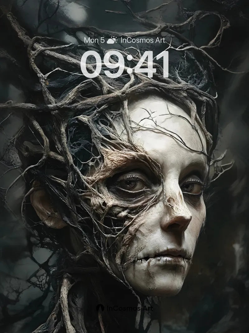 Gnarled Forest Wallpaper with Living Roots