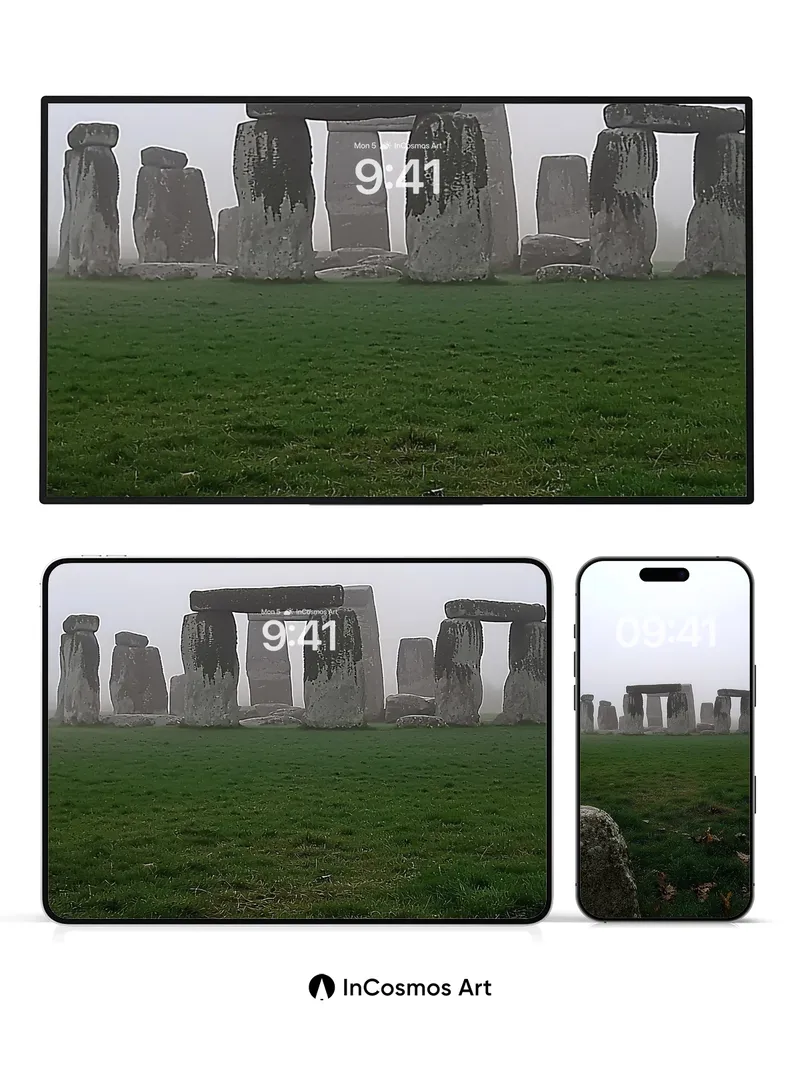 Mist-Wrapped Stonehenge Wallpaper with Ancient Whispers