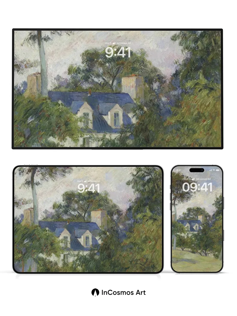 Whispering Trees Wallpaper with Hidden Chimneys