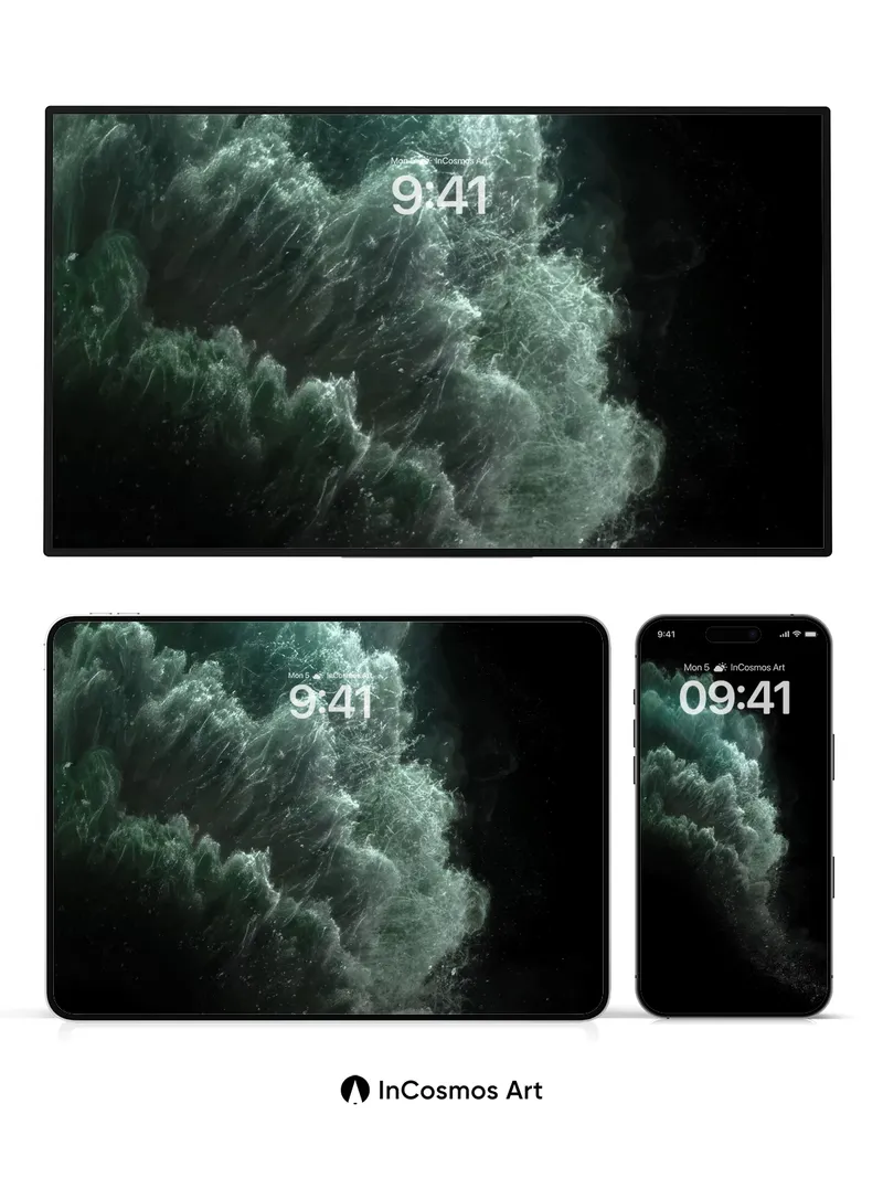 Ethereal Surge Wallpaper with Cosmic Foam