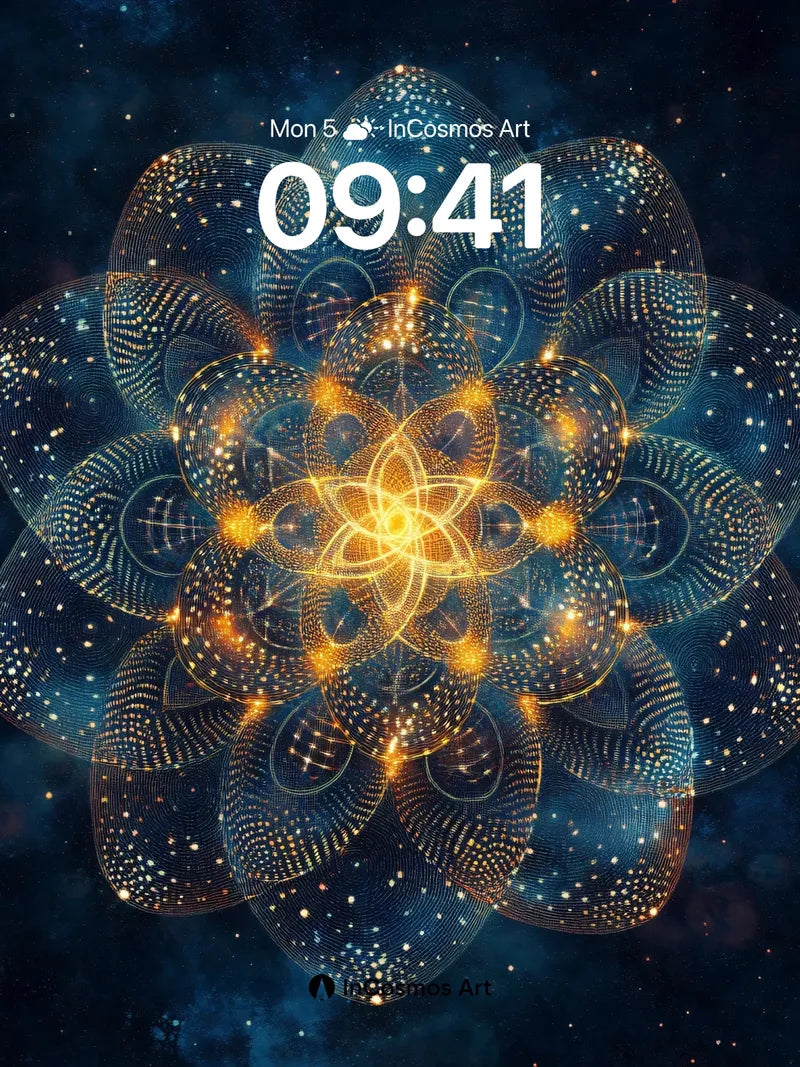 Cosmic Bloom Wallpaper with Starlight Veins wallpaper for iPhone, iPad & Mac