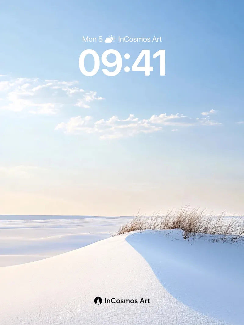 Silent Snowdrift Wallpaper with Dune Light