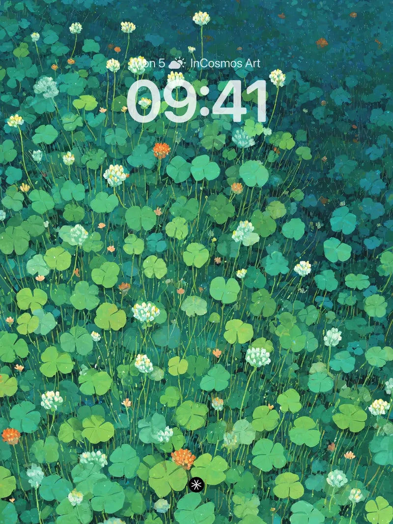 Clover Field Wallpaper 4K for iPhone Lock Screen wallpaper for iPhone, iPad & Mac
