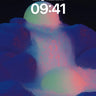 Luminous Cascade Wallpaper with Floating Spheres wallpaper for iPhone, iPad & Mac