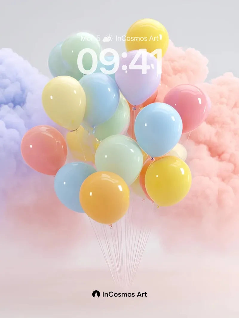 Pastel Drift Wallpaper with Floating Clouds wallpaper for iPhone, iPad & Mac