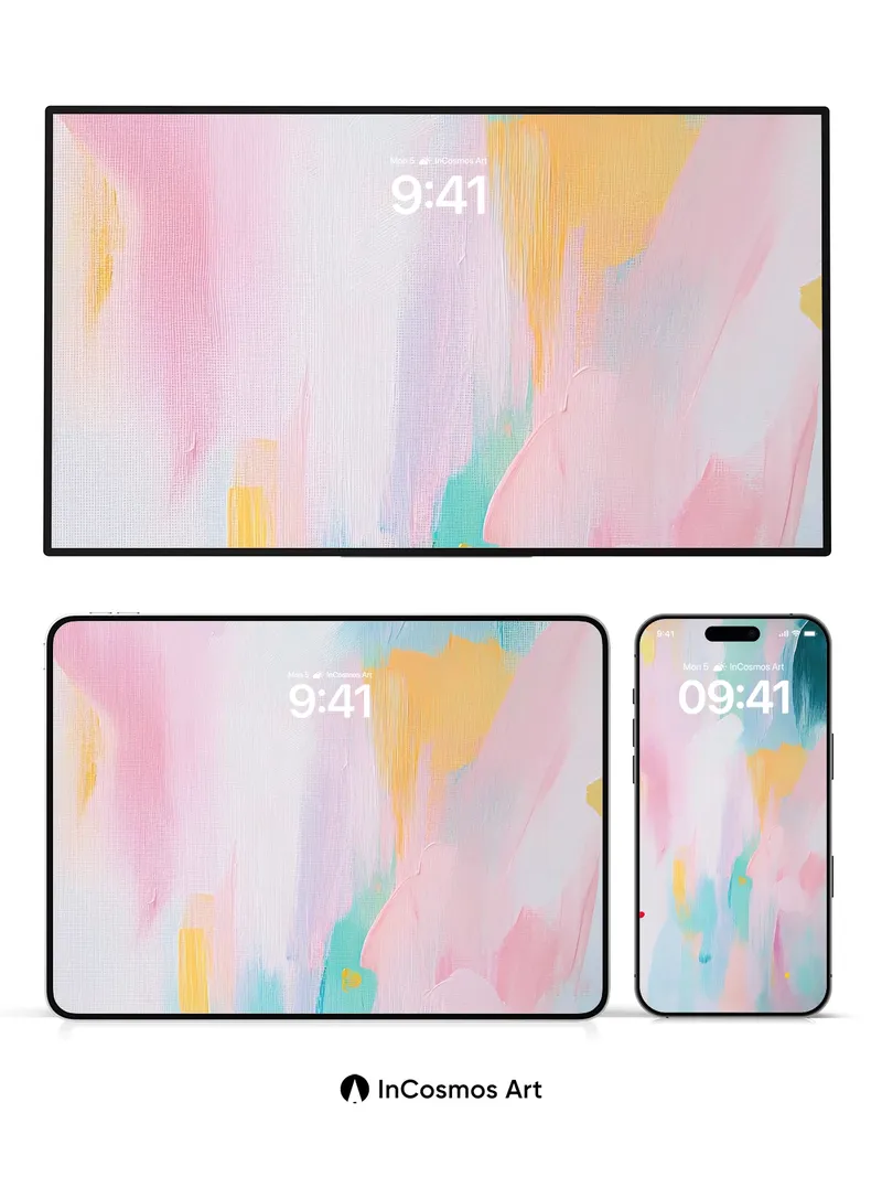 Whispering Pastel Wallpaper with Hidden Red Dot