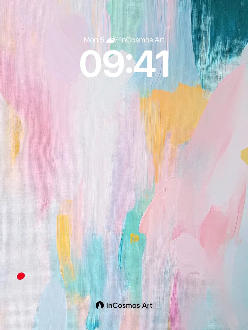 Whispering Pastel Wallpaper with Hidden Red Dot