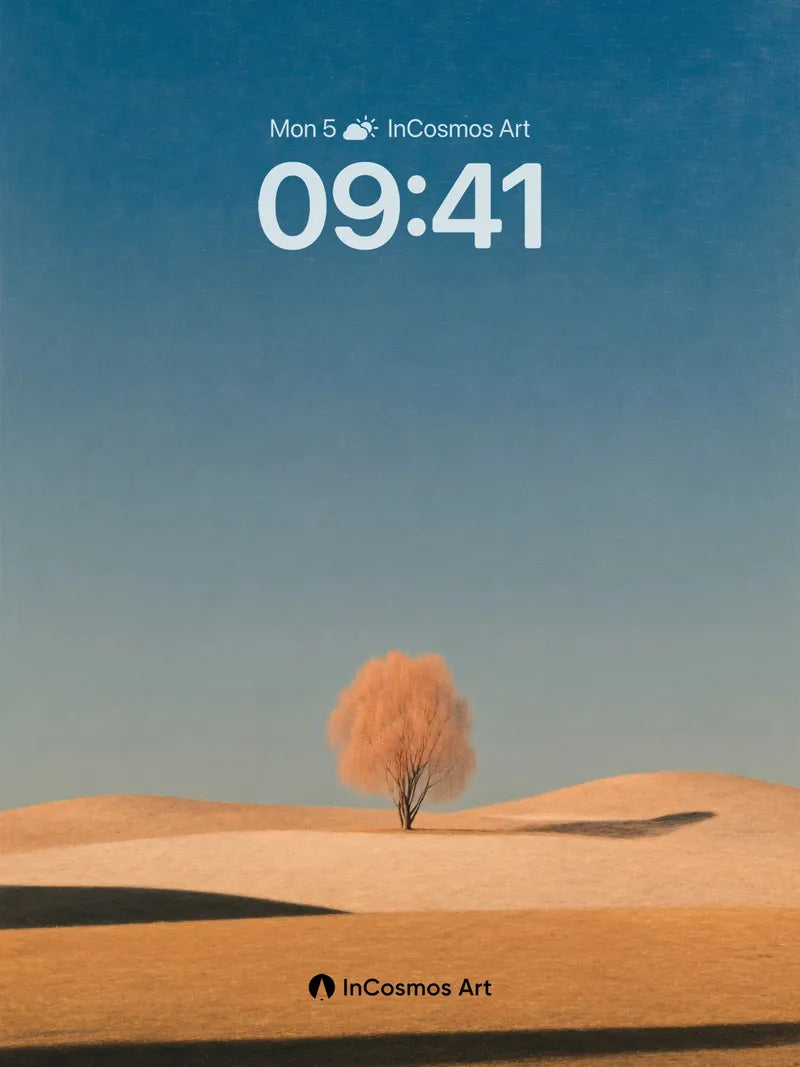 Solitary Tree in Desert Wallpaper wallpaper for iPhone, iPad & Mac