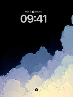 Ethereal Cloudscape Wallpaper, iPhone Duo cover screen