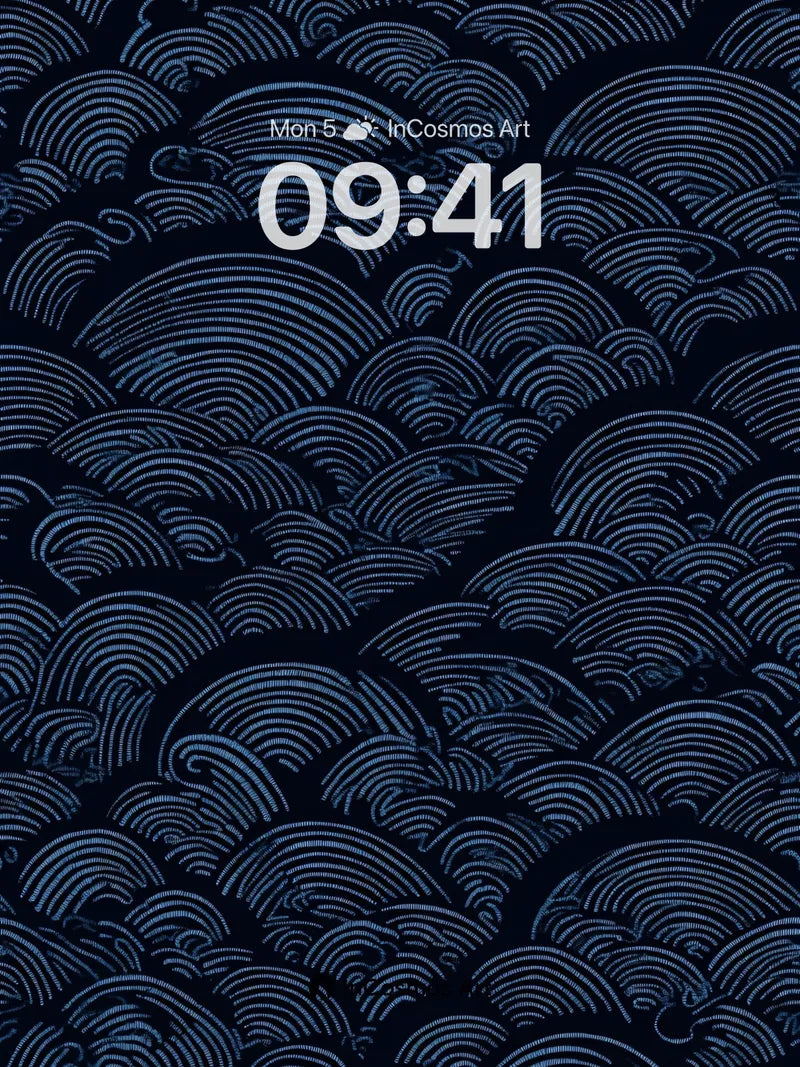 Midnight Wave Wallpaper with Hokusai Echoes