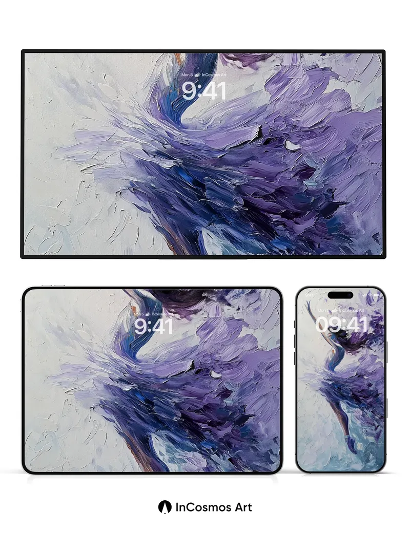 Whispering Violet Wallpaper with Brushstroke Motion