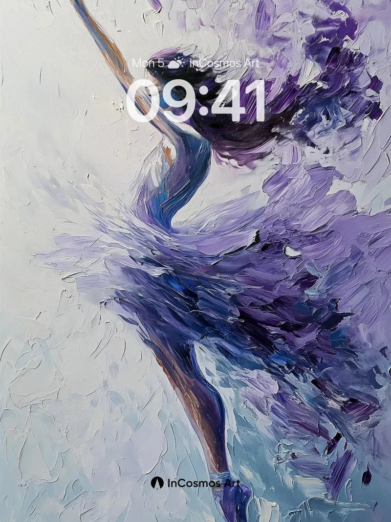 Whispering Violet Wallpaper with Brushstroke Motion